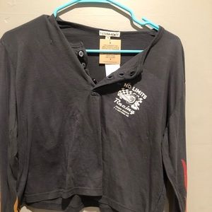 Crop top shirt w flames